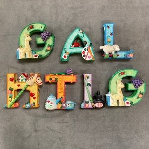 Mary Engelbreit Alphabet Resin Letters set of 7